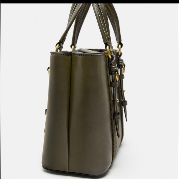 Zara mini city bag, designer, olive green - Picture 7 of 11